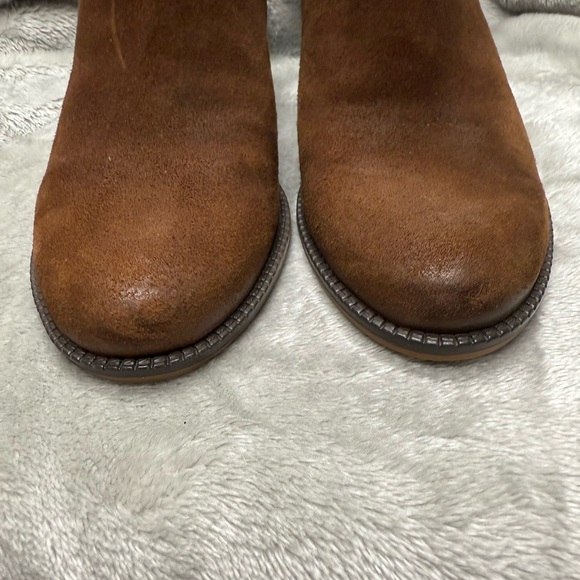 Franco Sarto Chestnut Suede Ankle Booties - Picture 5 of 12